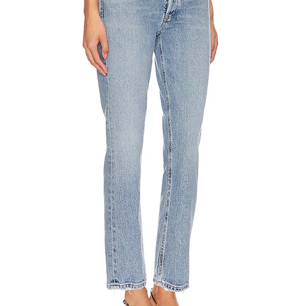 Agolde Light Blue Straight Leg Jeans